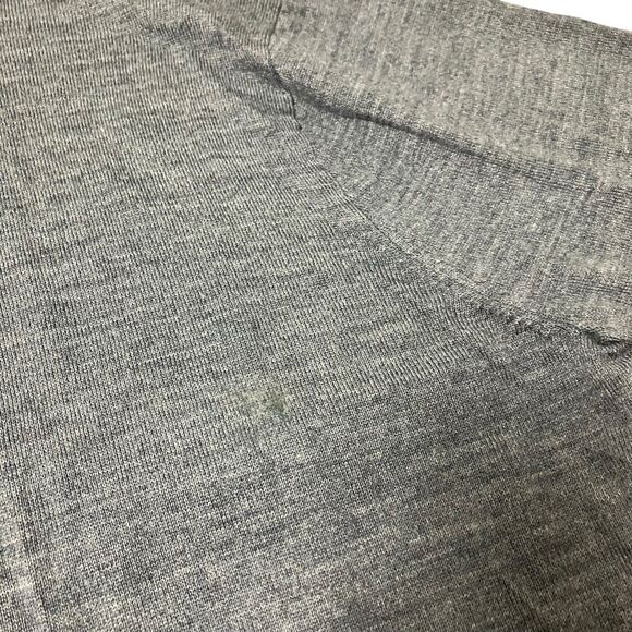 J Crew Sweater Mens XXL Grey Merino Wool Blend 1/4 Zip Mock Neck Neutral BB697 - Picture 3 of 12